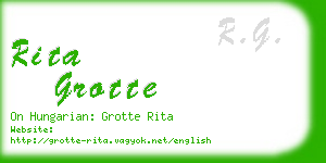 rita grotte business card